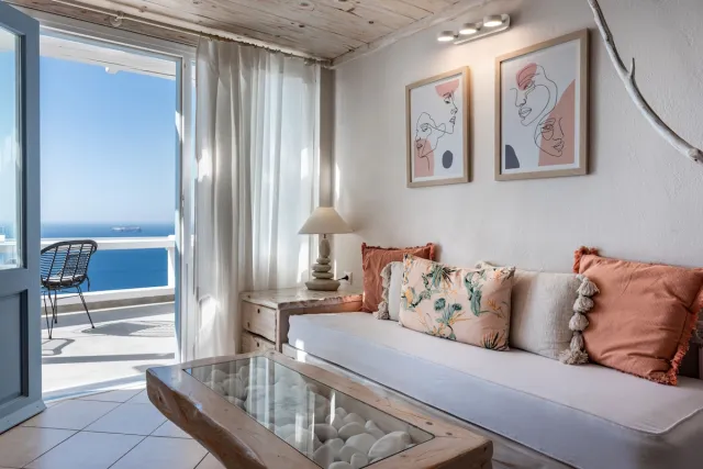 Honeymoon suite met uitzicht op de zonsondergang — Athermi Suites
