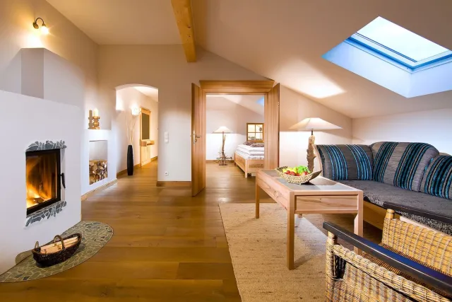 Exclusive suite met open haard (Alpenmohn) — Berghotel Rehlegg