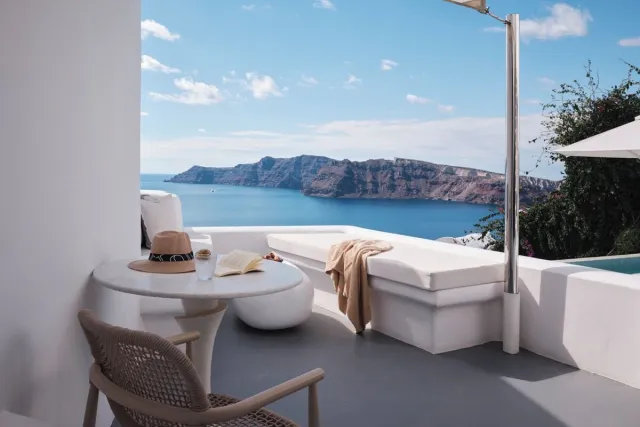Deluxe suite met uitzicht op de caldera — Canaves Oia Suites