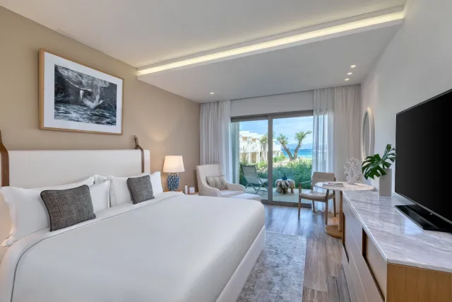 Kamer met 1 kingsize bed en zeezicht (Emerald Retreat met zeezicht) — Domes Miramare