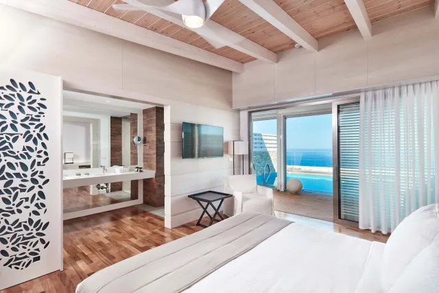Privésuite Belvedere met zeezicht en privézwembad — Esperos Village Blue & Spa
