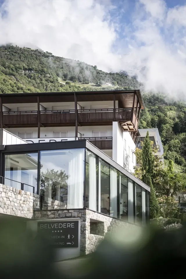 Hotel Belvedere – Außenansicht, Erwachsenenhotel in Südtirol