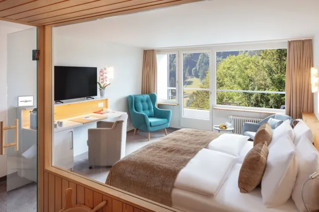 Dobbeltværelse med 1 soveværelse, sauna og udsigt til bjergene — Hotel Waldegg - Adults only