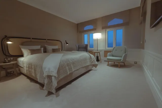 Tweepersoonskamer met zeezicht — Strandhotel Ostende